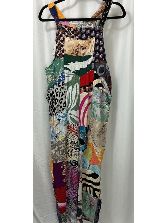 Paradise USA Pants - *FLAW* Paradise USA Women’s XL Patchwork Overalls Boho Hippie Multicolor Viscose